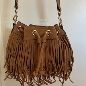 Rebecca Minkoff Tan Fringe Shoulder Bag